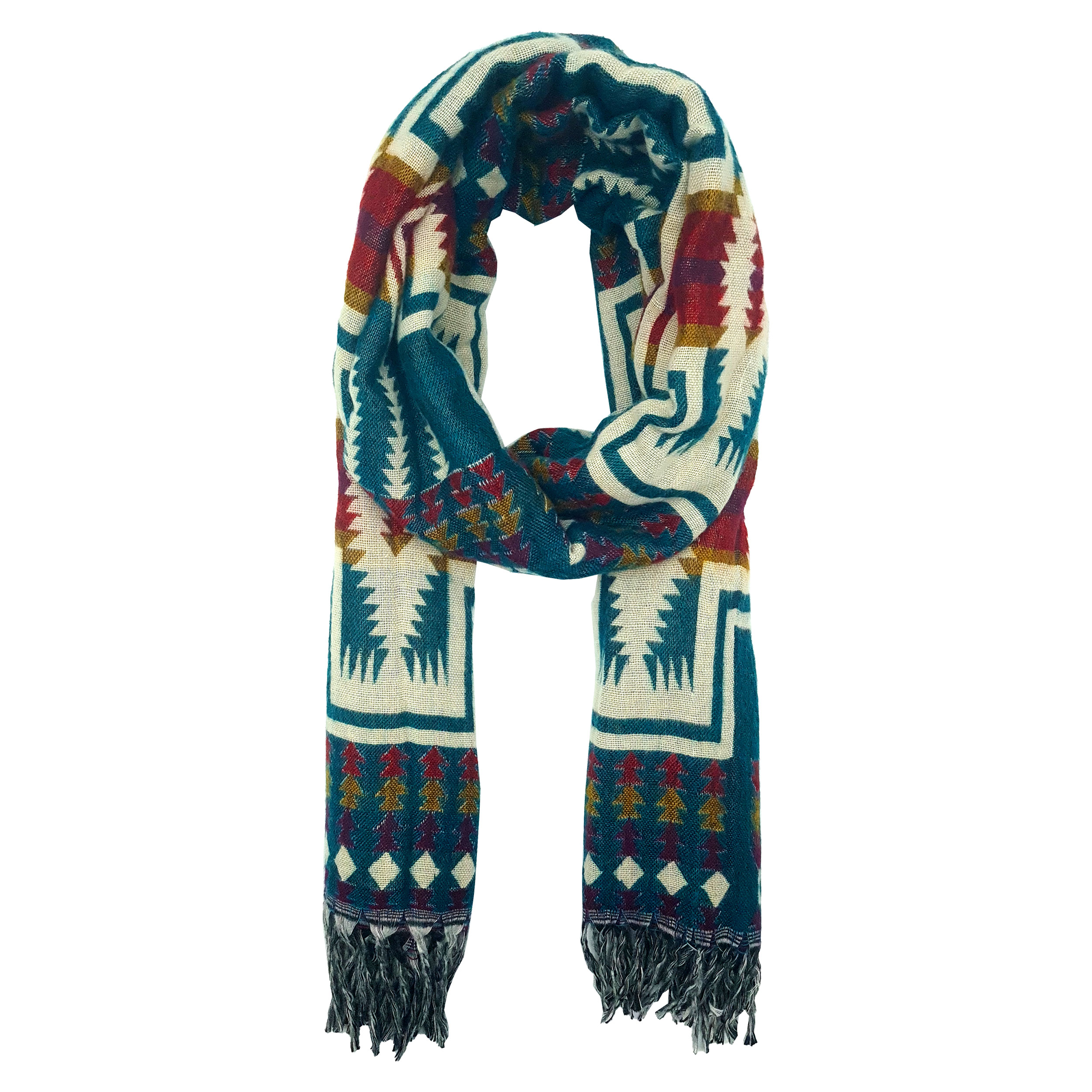 Écharpe ethnique xxl 100% polyester origine inde
