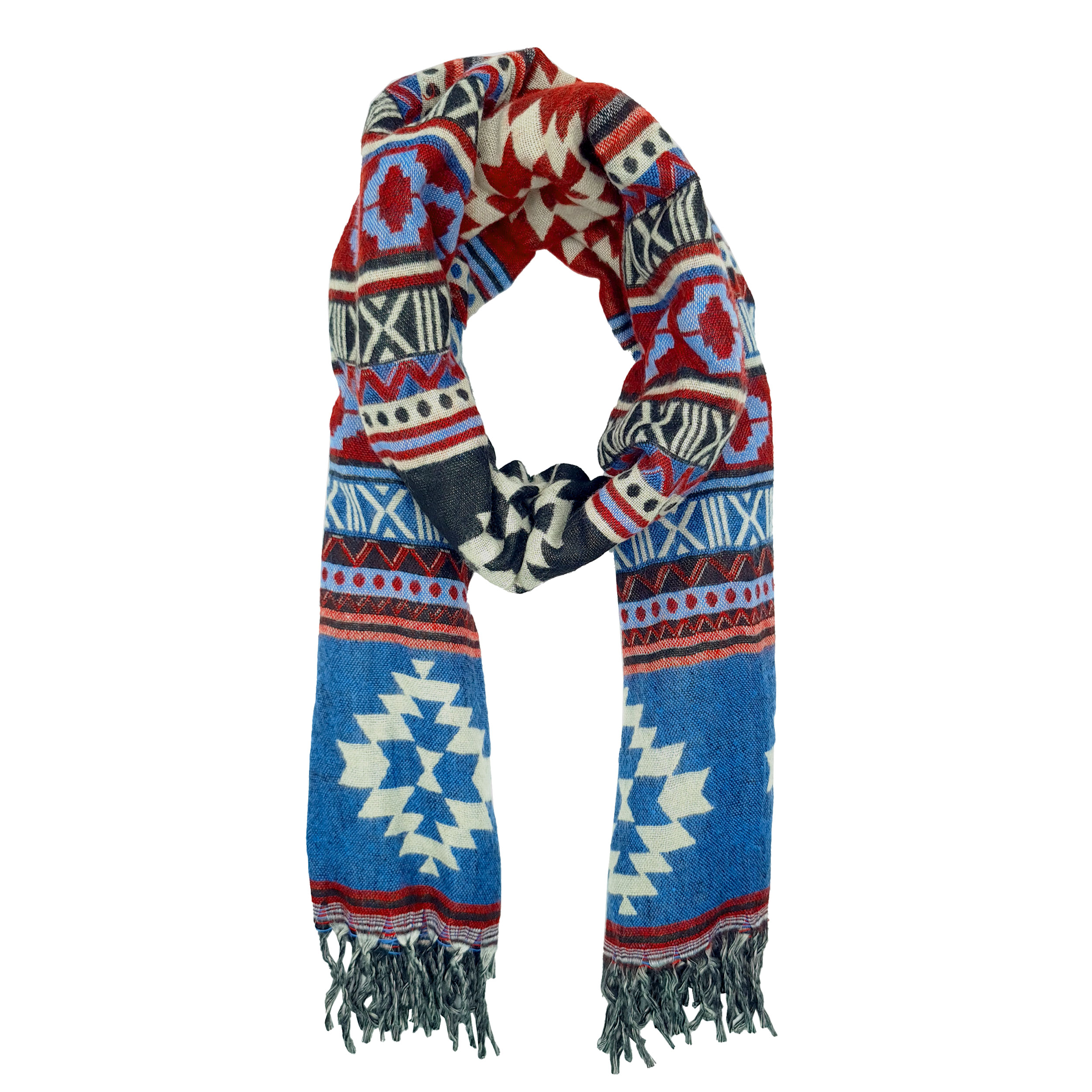 Écharpe ethnique xxl 100% polyester origine inde