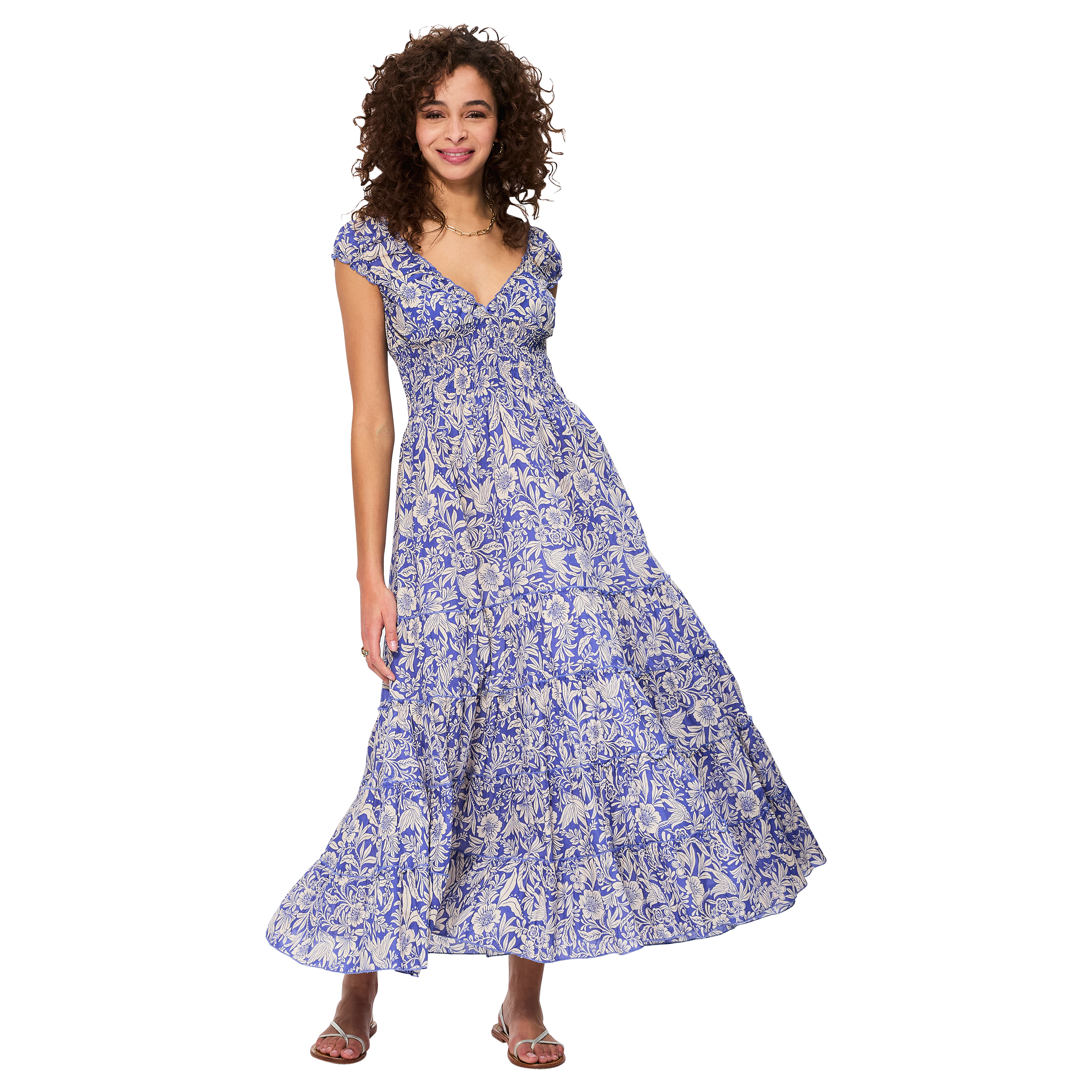 Robe été longue manches courtes Alan - 100% coton - Akoustik Online