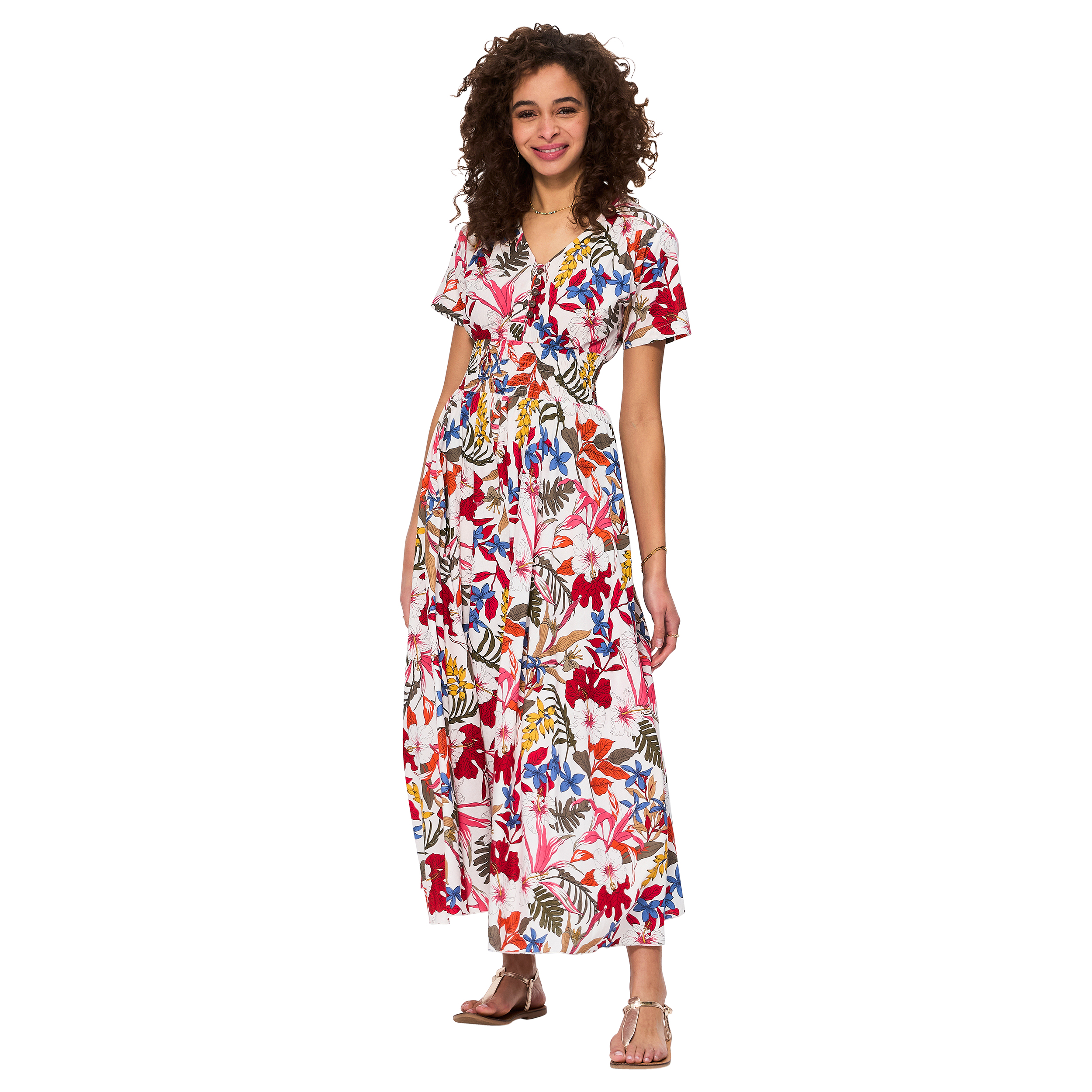 Robe été longue manches courtes Manfred - 100% coton - Akoustik Online