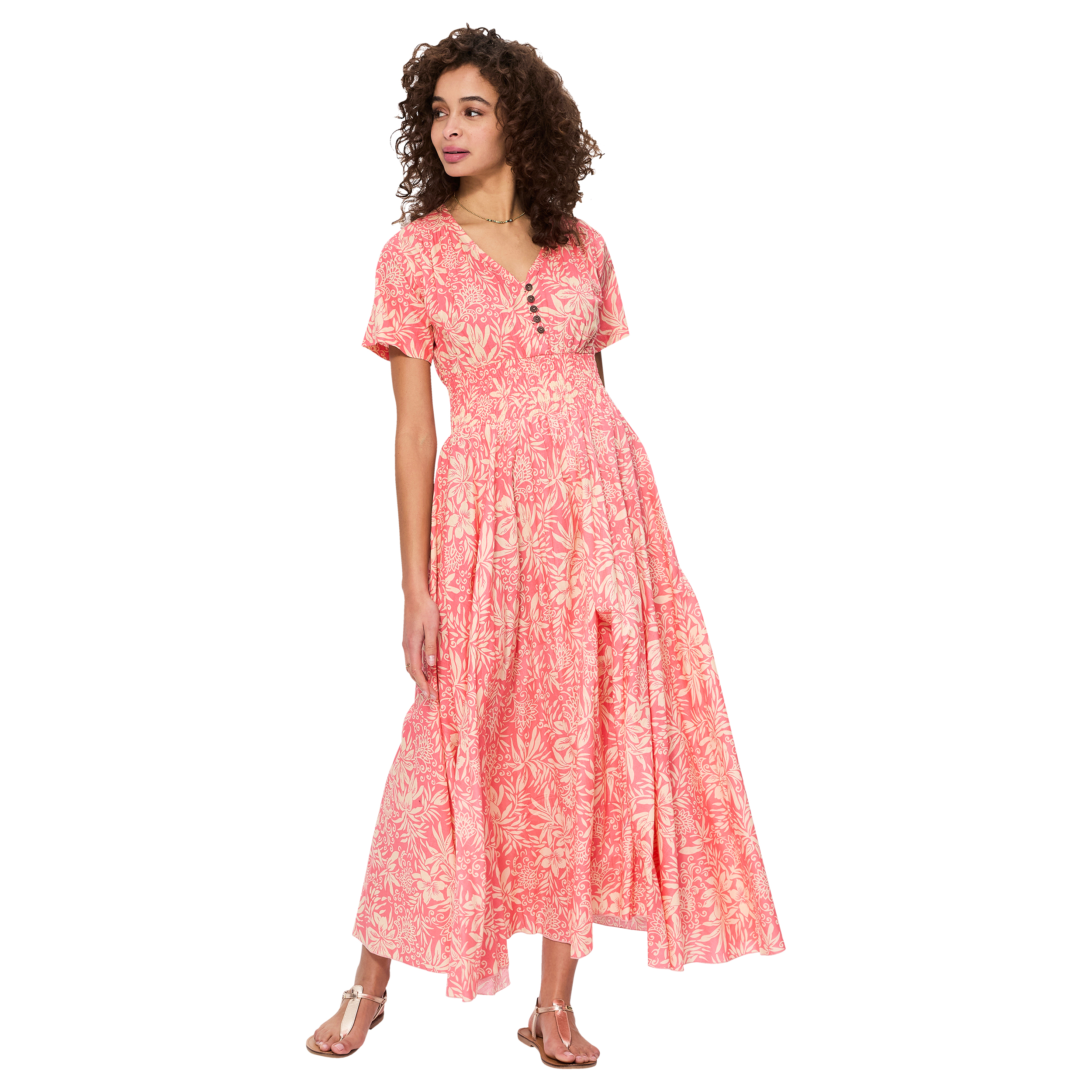 Robe été longue manches courtes Pavel - 100% coton - Akoustik Online