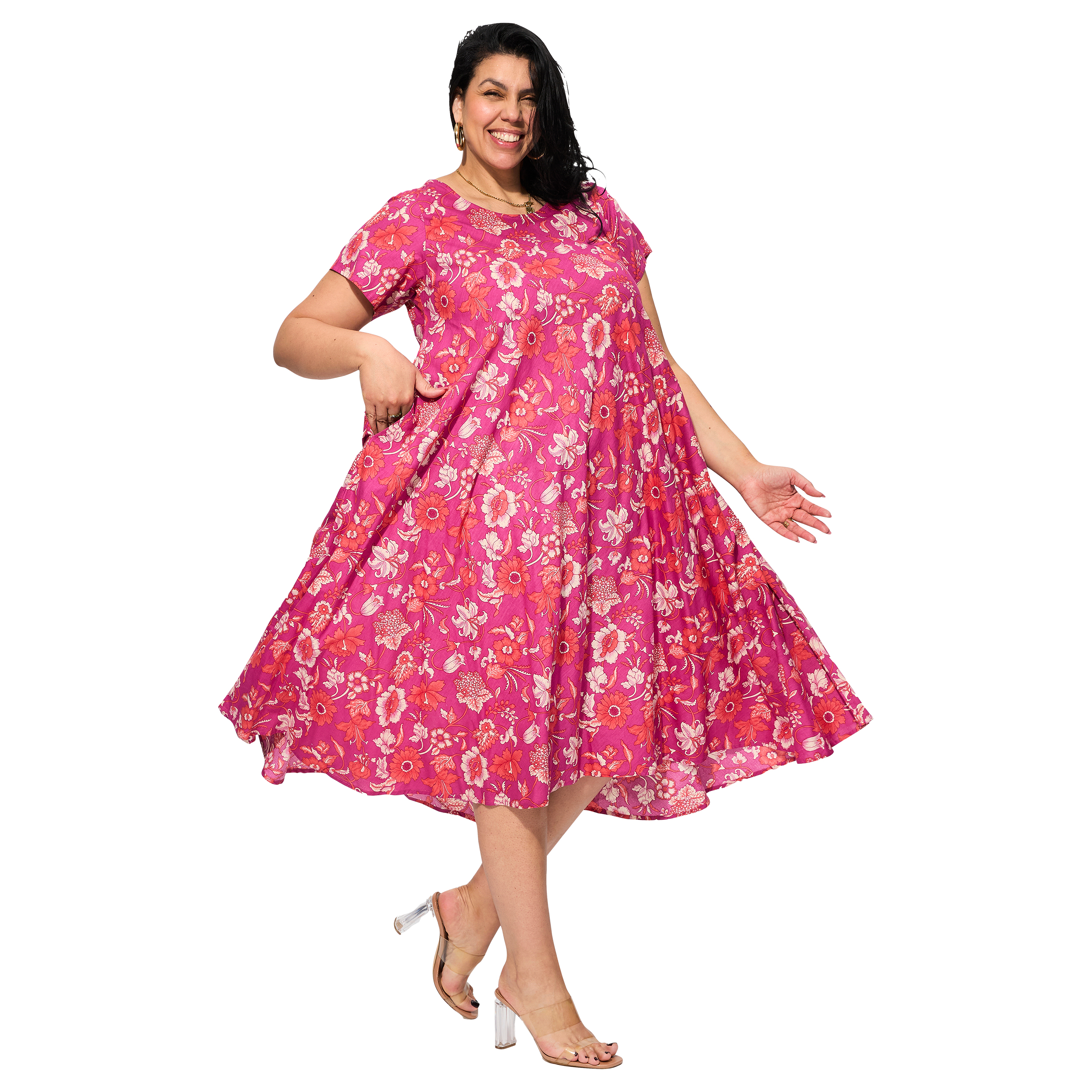 Robe été mi-longue manches courtes Laban - Akoustik Online