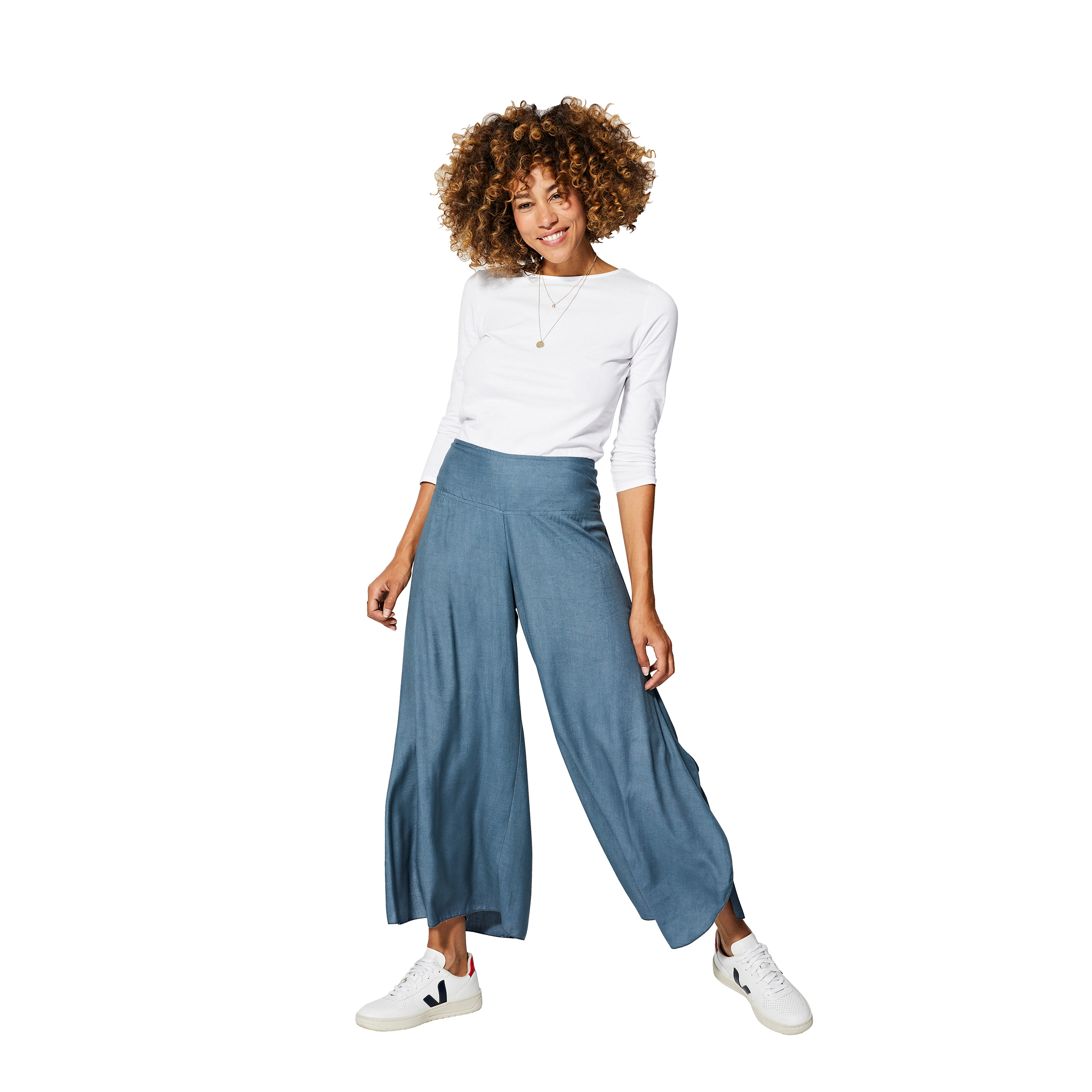 Pantalon ete long Margaret - 100% rayonne - gris - Akoustik Online