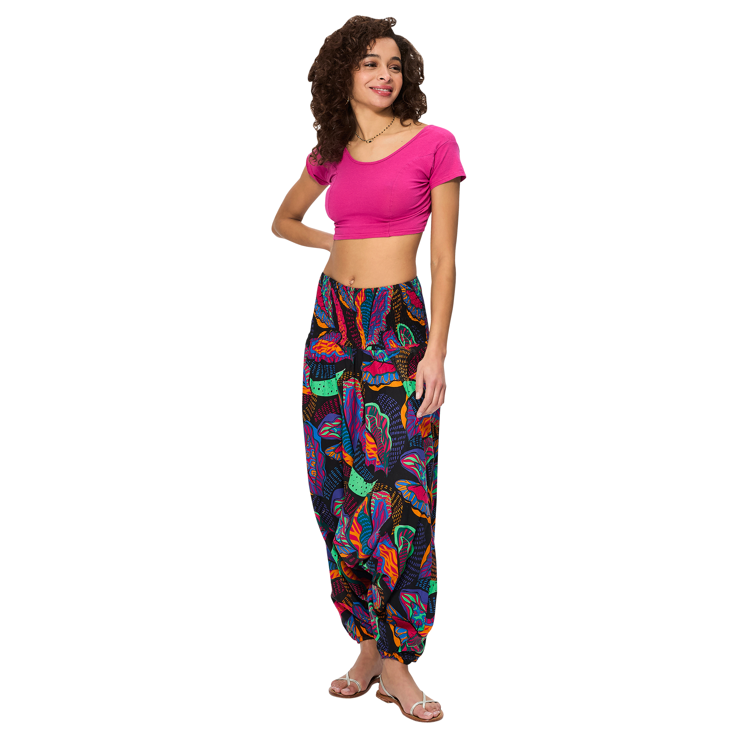 Sarouel été Easter - 100% coton - creme, multicolore - Akoustik Online