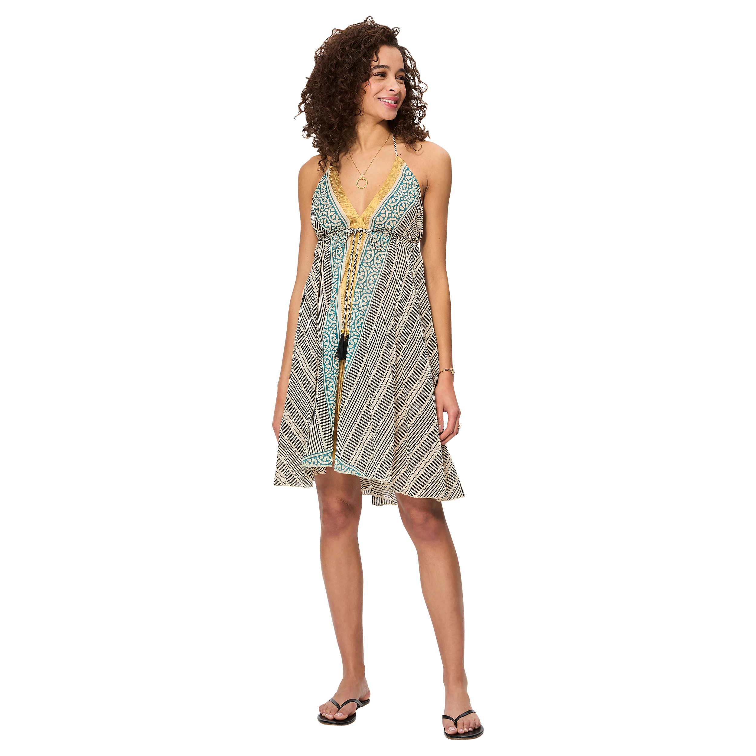 Robe été courte sans manches Fiachra - 100% coton - Akoustik Online